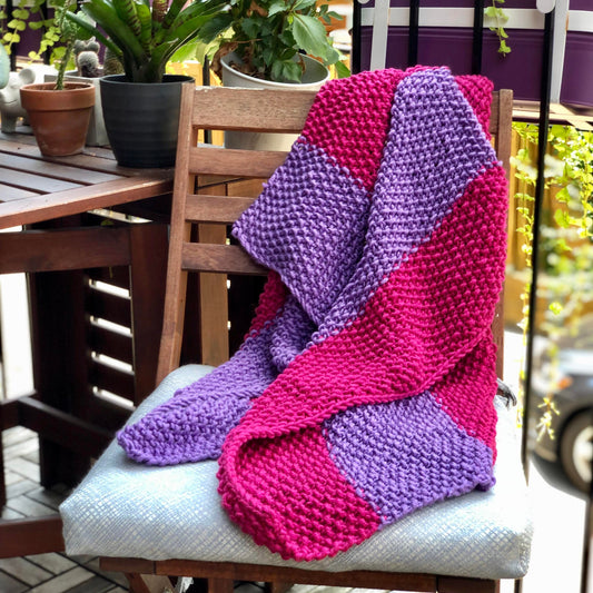 Couverture légère - Mauve & rose